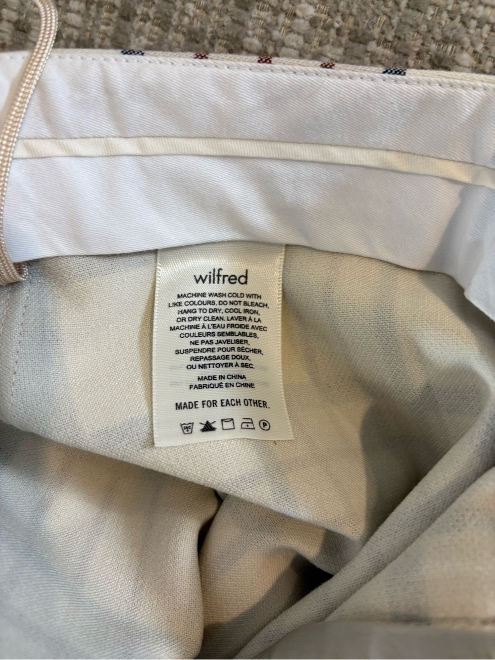 Aritzia Wilfred Cream Espace/Rustique Lily Genie Check Flared Trouser Pants - Picture 8 of 9